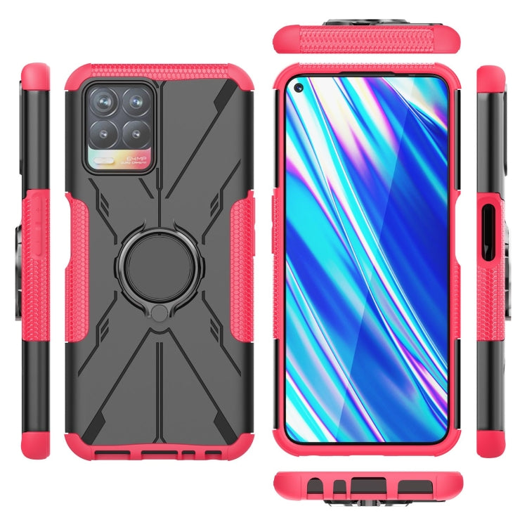 For OPPO Realme 8i Armor Bear Shockproof PC + TPU Protective Phone Case with Ring Holder
