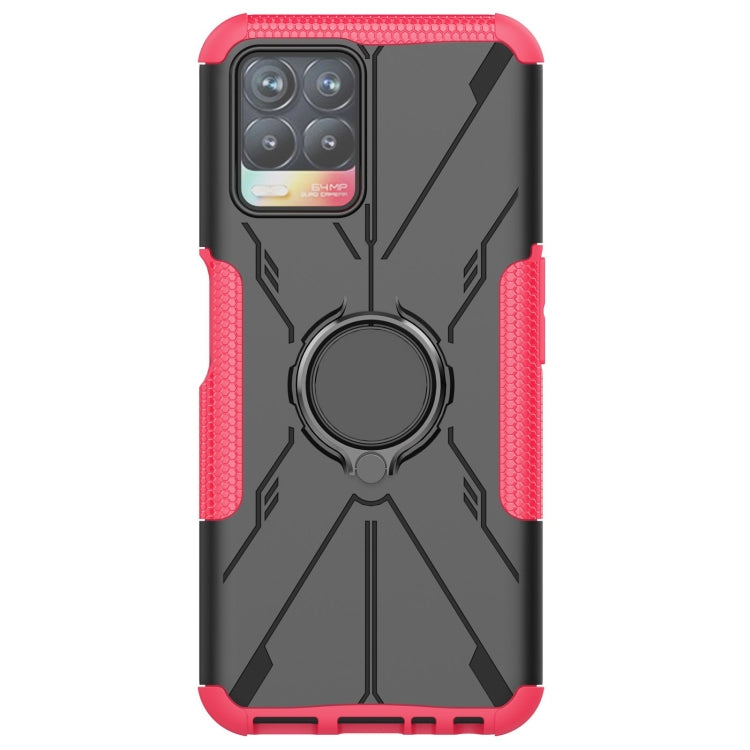 For OPPO Realme 8i Armor Bear Shockproof PC + TPU Protective Phone Case with Ring Holder
