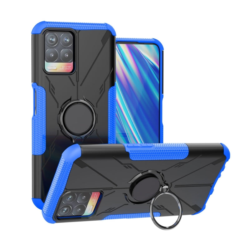 For OPPO Realme 8i Armor Bear Shockproof PC + TPU Protective Phone Case with Ring Holder