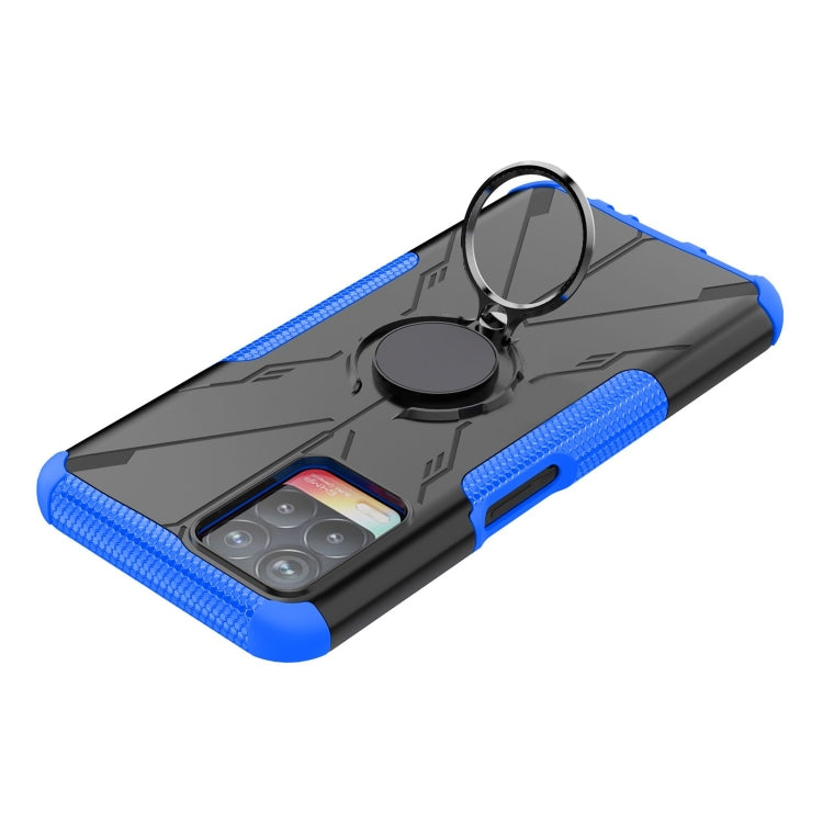 For OPPO Realme 8i Armor Bear Shockproof PC + TPU Protective Phone Case with Ring Holder