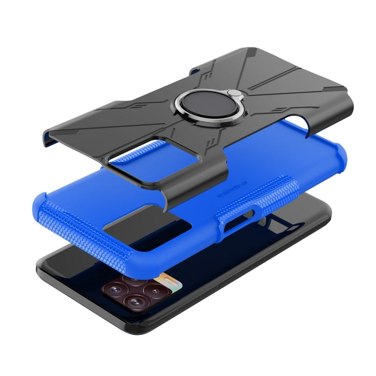 For OPPO Realme 8i Armor Bear Shockproof PC + TPU Protective Phone Case with Ring Holder