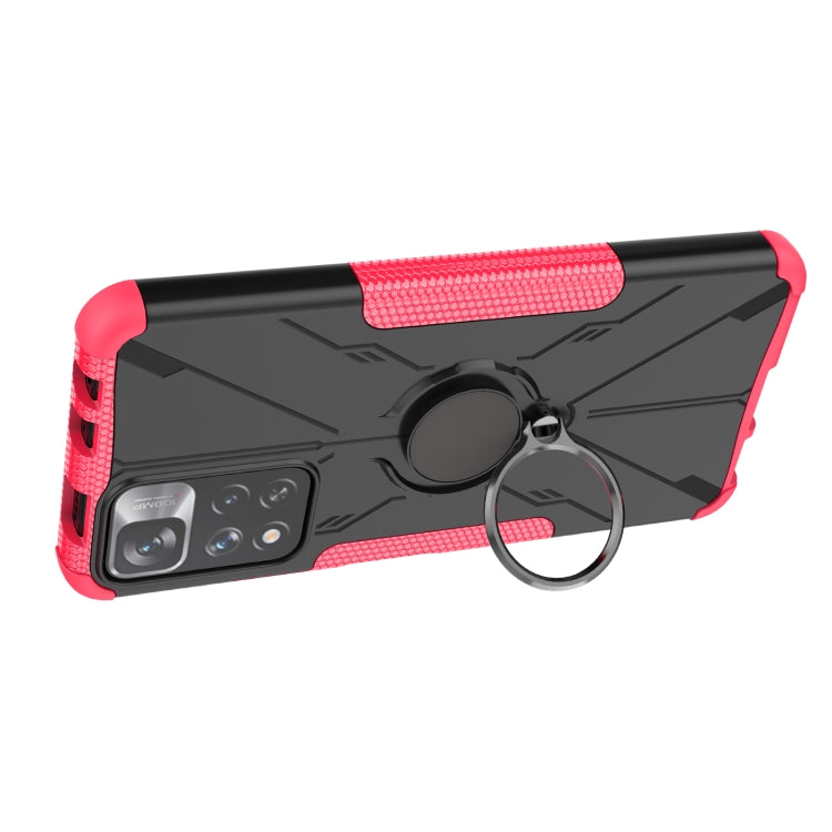 For Xiaomi Redmi Note 11 Pro Armor Bear Shockproof PC + TPU Protective Phone Case with Ring Holder