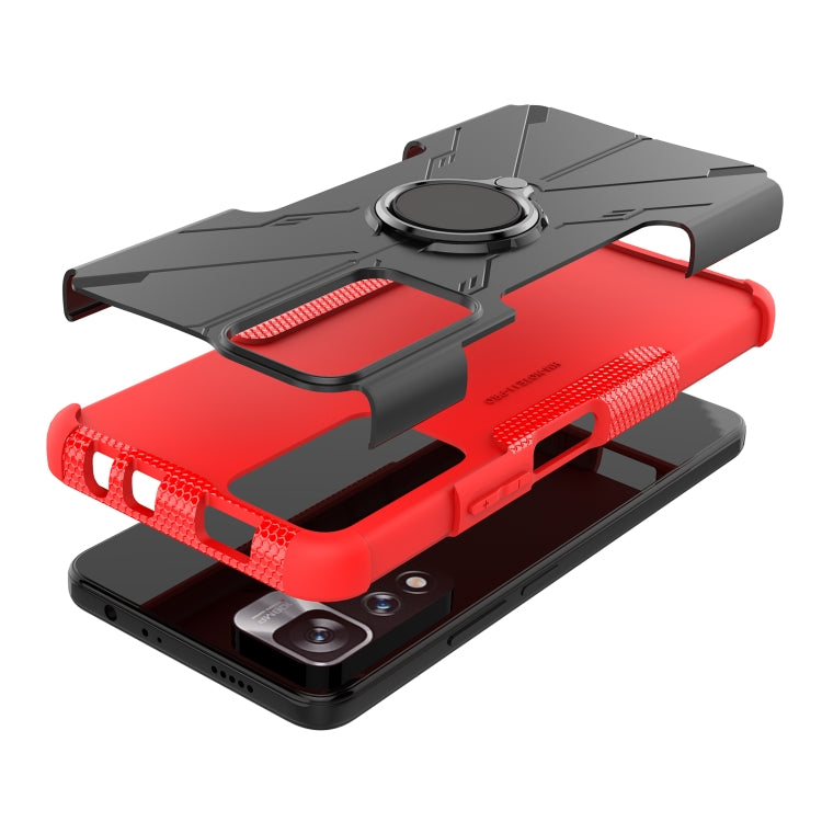 For Xiaomi Redmi Note 11 Pro Armor Bear Shockproof PC + TPU Protective Phone Case with Ring Holder