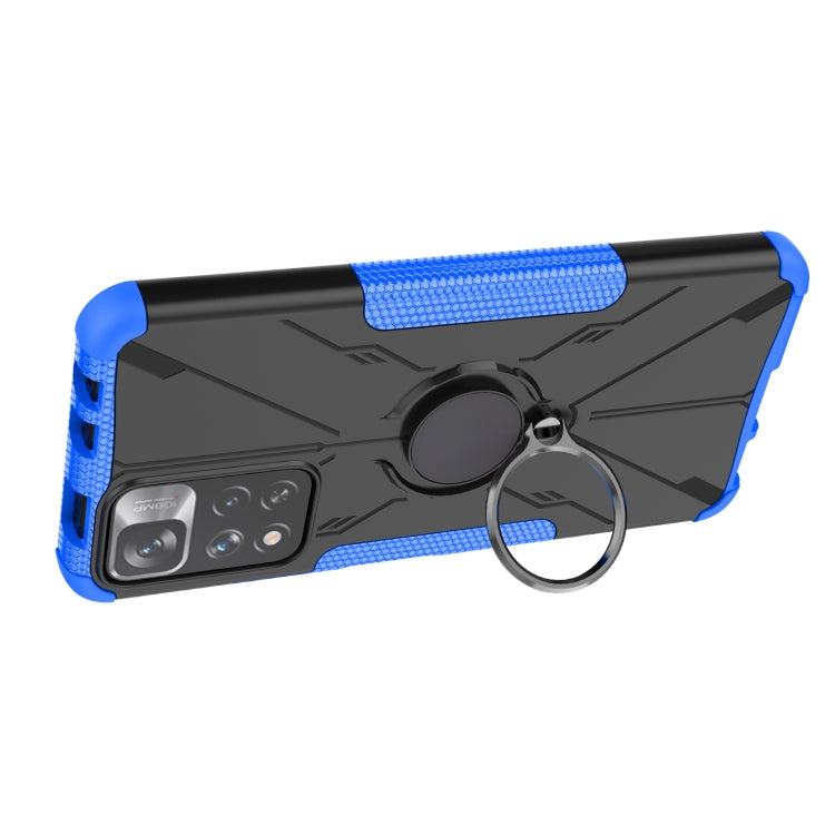 For Xiaomi Redmi Note 11 Pro Armor Bear Shockproof PC + TPU Protective Phone Case with Ring Holder