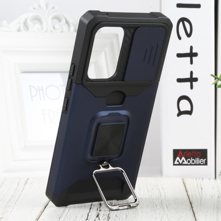 For Samsung Galaxy A53 5G Sliding Camera Cover Design PC + TPU Shockproof Phone Case