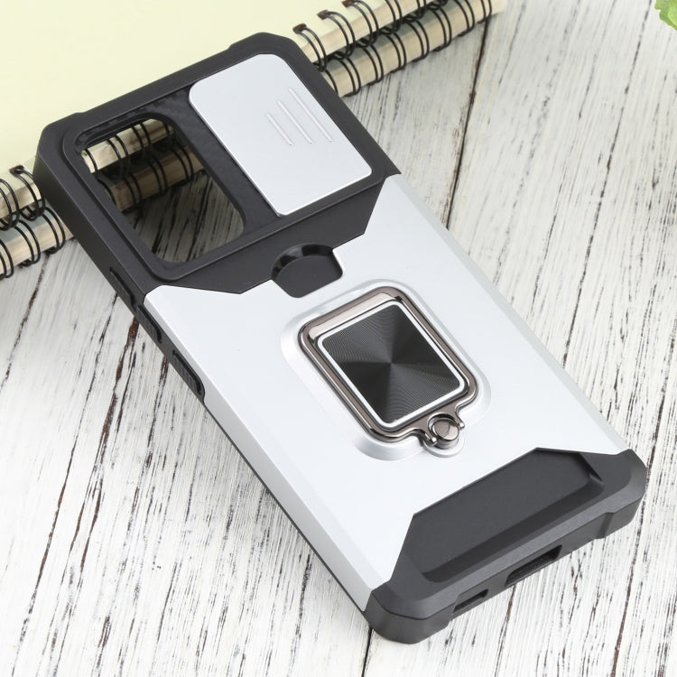 For Samsung Galaxy A53 5G Sliding Camera Cover Design PC + TPU Shockproof Phone Case