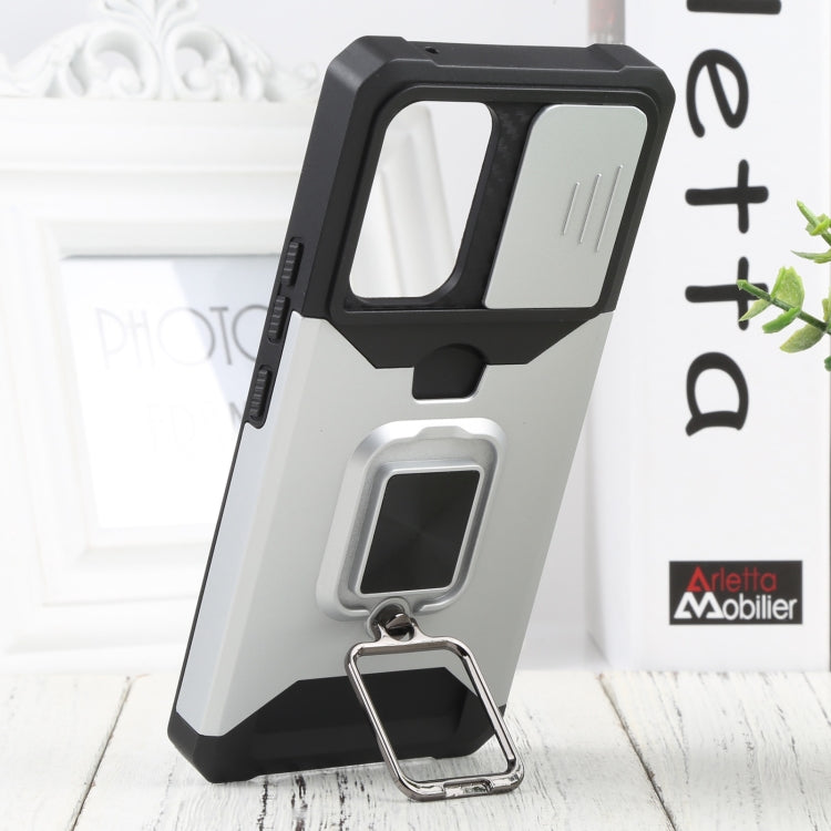 For Samsung Galaxy A53 5G Sliding Camera Cover Design PC + TPU Shockproof Phone Case