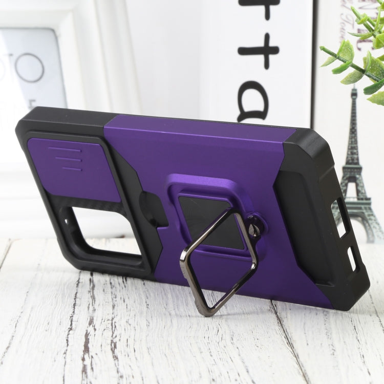 For Samsung Galaxy A53 5G Sliding Camera Cover Design PC + TPU Shockproof Phone Case