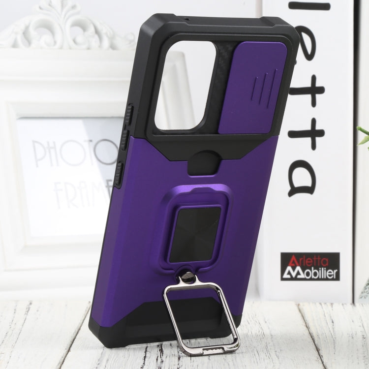 For Samsung Galaxy A53 5G Sliding Camera Cover Design PC + TPU Shockproof Phone Case