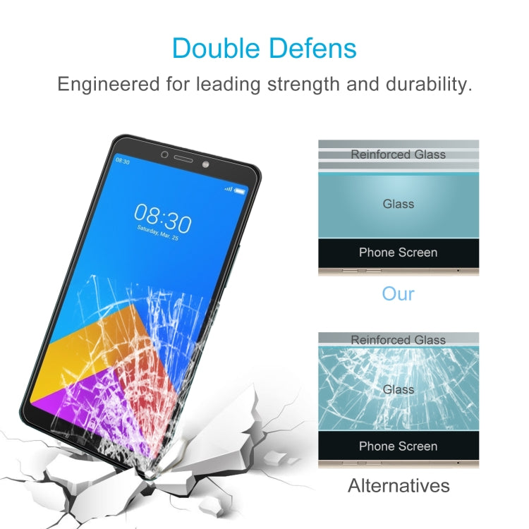 50 PCS 0.26mm 9H 2.5D Tempered Glass Film For Itel A55
