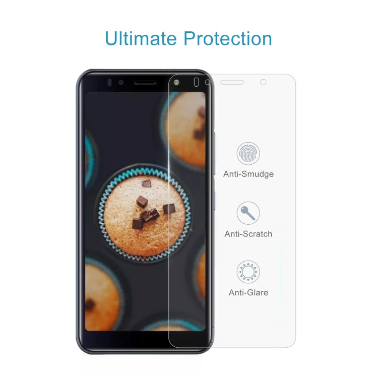 50 PCS 0.26mm 9H 2.5D Tempered Glass Film For Itel A36