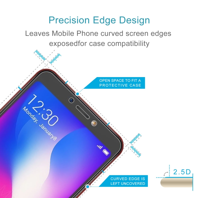 50 PCS 0.26mm 9H 2.5D Tempered Glass Film For Itel S33