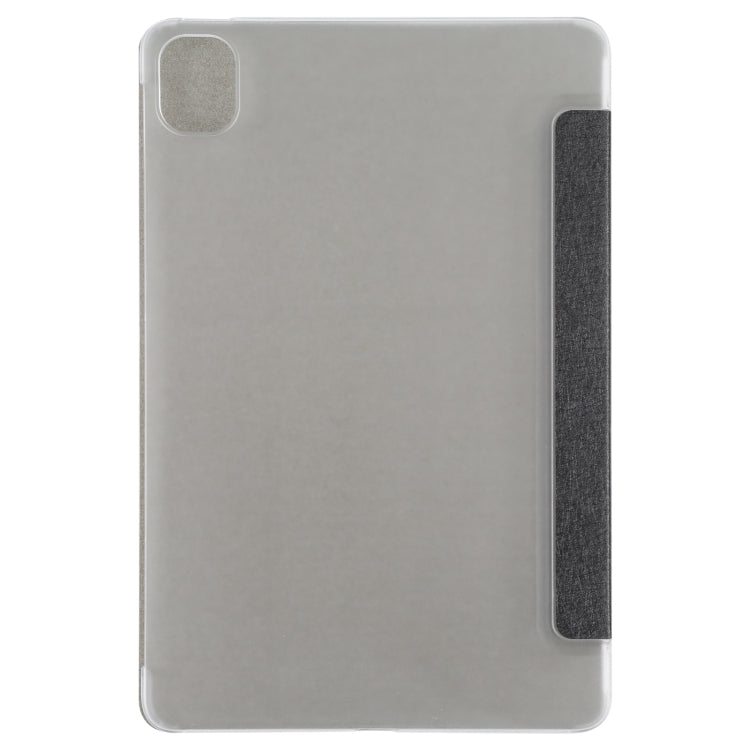 For Xiaomi Mi Pad 5 Silk Texture Three-fold Leather Tablet Case(Black)