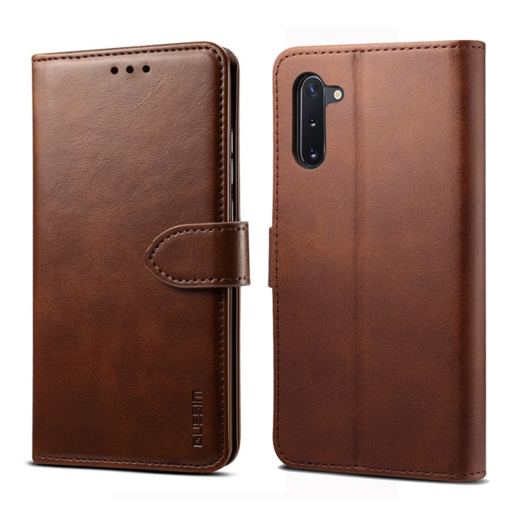 For Galaxy Note 10 GUSSIM Business Style Horizontal Flip Leather Case with Holder & Card Slots & Wallet