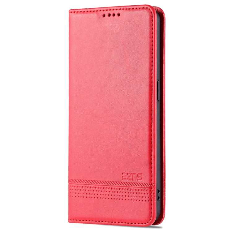 For OPPO Reno7 AZNS Magnetic Calf Texture Horizontal Flip Leather Phone Case