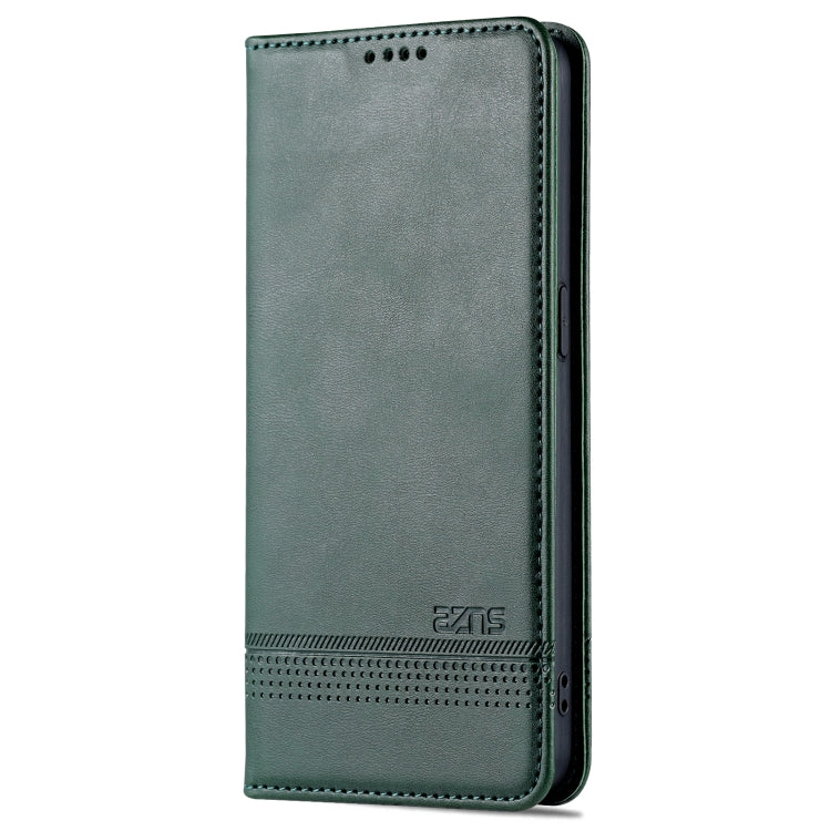For OPPO Reno7 AZNS Magnetic Calf Texture Horizontal Flip Leather Phone Case