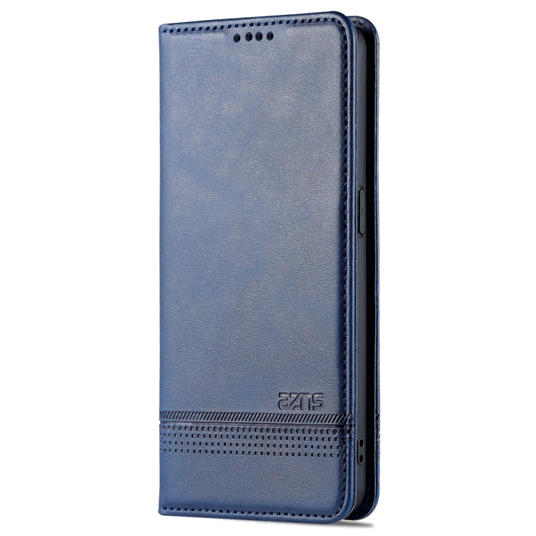 For OPPO Reno7 AZNS Magnetic Calf Texture Horizontal Flip Leather Phone Case