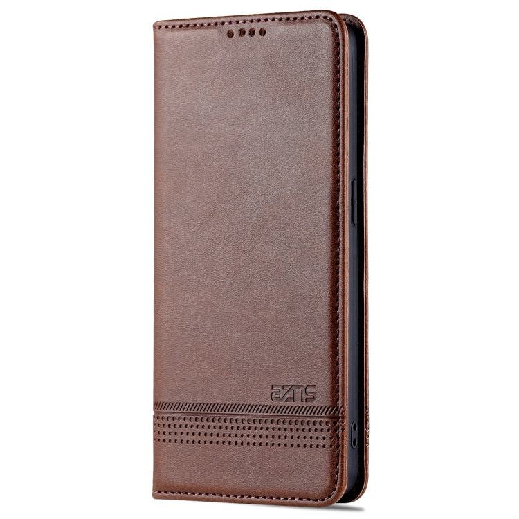 For OPPO Reno7 AZNS Magnetic Calf Texture Horizontal Flip Leather Phone Case