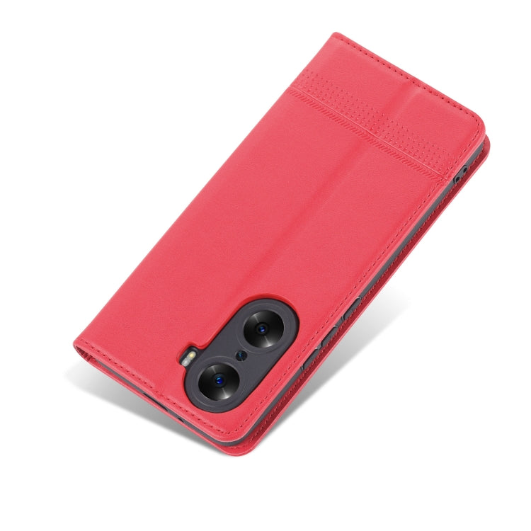 For Honor 60 AZNS Magnetic Calf Texture Horizontal Flip Leather Phone Case