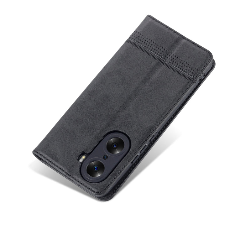 For Honor 60 AZNS Magnetic Calf Texture Horizontal Flip Leather Phone Case
