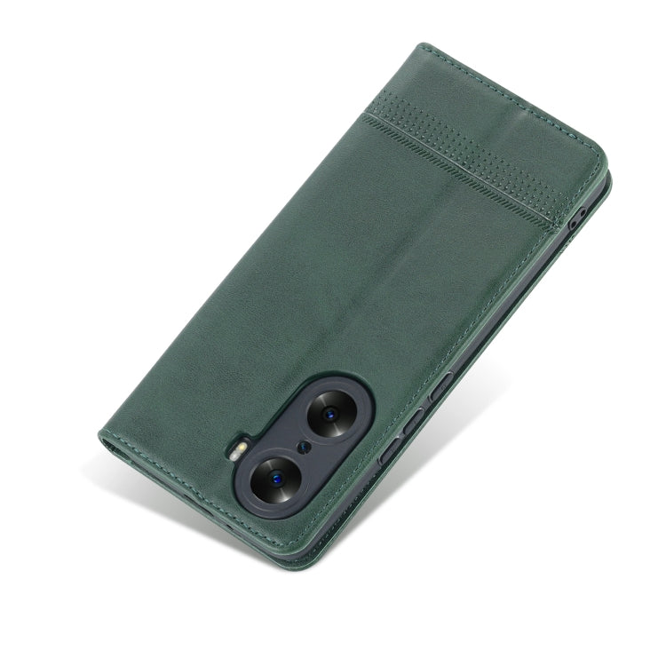 For Honor 60 AZNS Magnetic Calf Texture Horizontal Flip Leather Phone Case