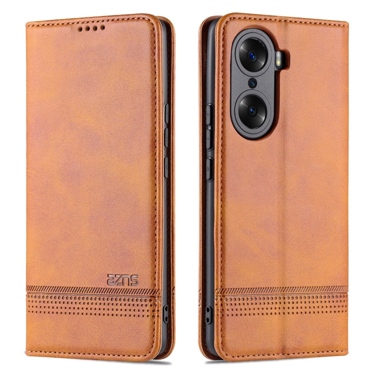 For Honor 60 AZNS Magnetic Calf Texture Horizontal Flip Leather Phone Case
