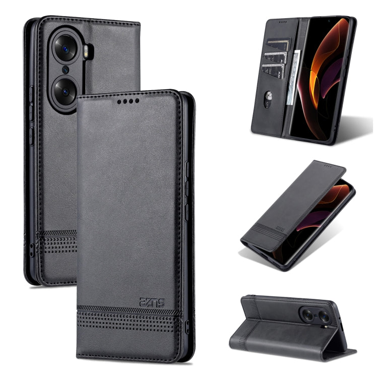 For Honor 60 Pro AZNS Magnetic Calf Texture Horizontal Flip Leather Phone Case