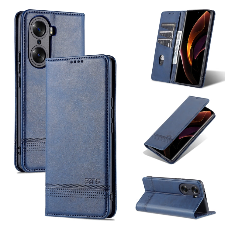 For Honor 60 Pro AZNS Magnetic Calf Texture Horizontal Flip Leather Phone Case