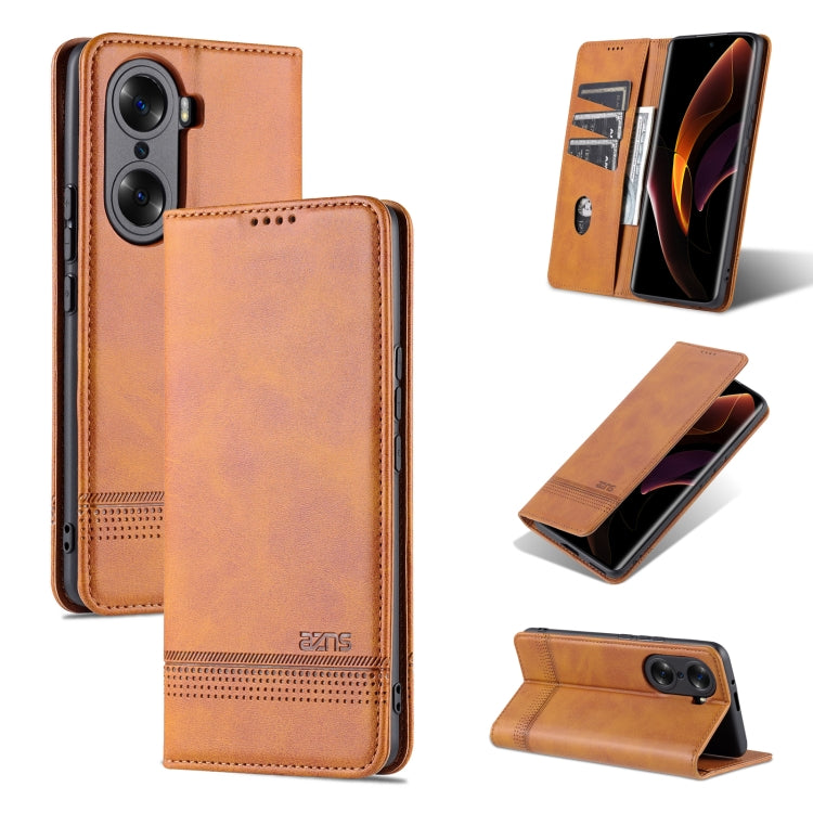 For Honor 60 Pro AZNS Magnetic Calf Texture Horizontal Flip Leather Phone Case
