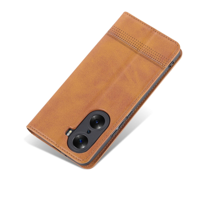 For Honor 60 Pro AZNS Magnetic Calf Texture Horizontal Flip Leather Phone Case