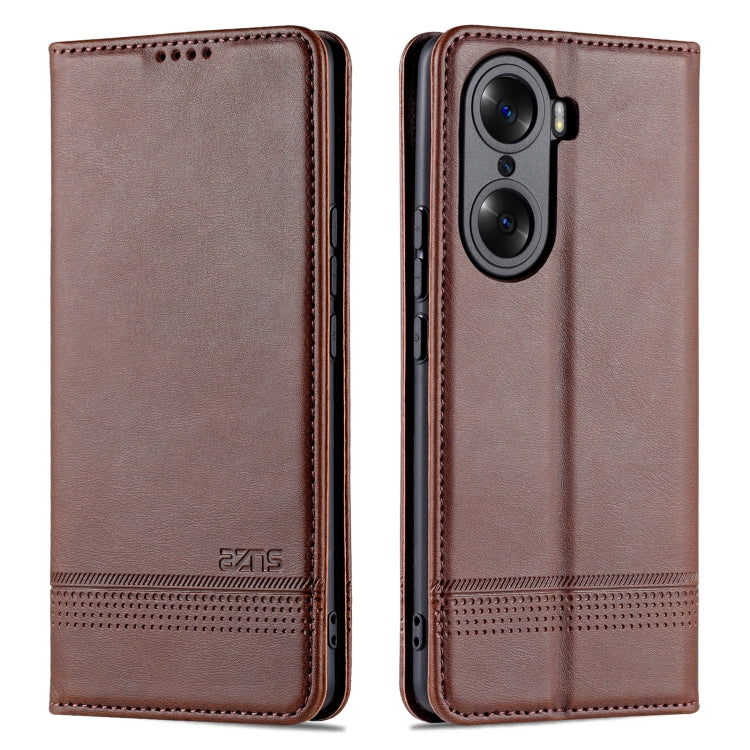 For Honor 60 Pro AZNS Magnetic Calf Texture Horizontal Flip Leather Phone Case