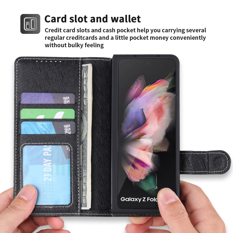 For Samsung Galaxy Z Fold3 5G 2 in 1 Split Folding Leather Phone Case
