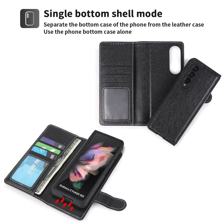 For Samsung Galaxy Z Fold3 5G 2 in 1 Split Folding Leather Phone Case