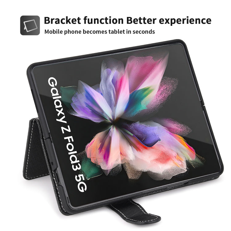 For Samsung Galaxy Z Fold3 5G 2 in 1 Split Folding Leather Phone Case