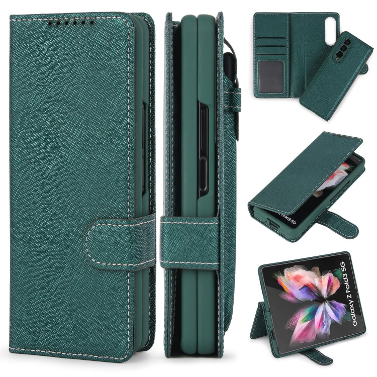 For Samsung Galaxy Z Fold3 5G 2 in 1 Split Folding Leather Phone Case