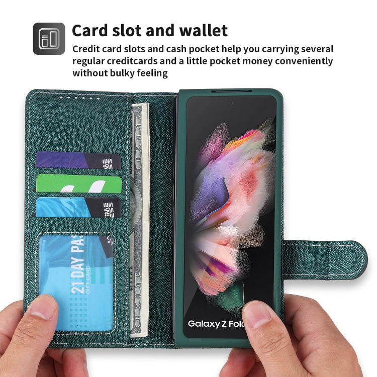 For Samsung Galaxy Z Fold3 5G 2 in 1 Split Folding Leather Phone Case
