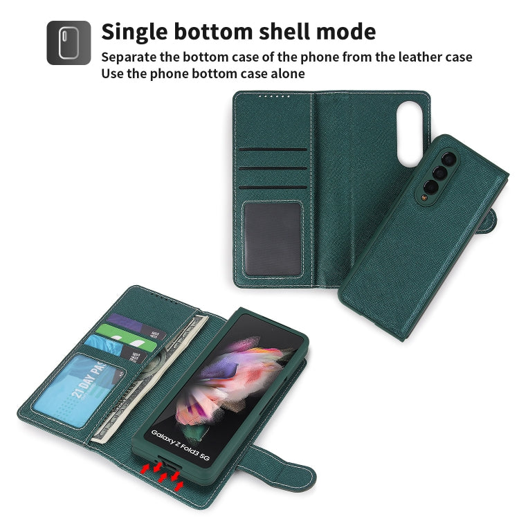 For Samsung Galaxy Z Fold3 5G 2 in 1 Split Folding Leather Phone Case