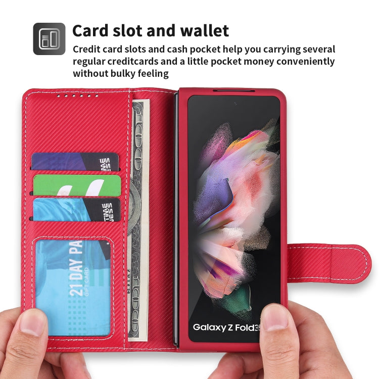 For Samsung Galaxy Z Fold3 5G 2 in 1 Split Folding Leather Phone Case