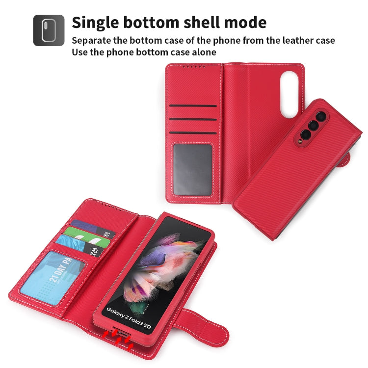 For Samsung Galaxy Z Fold3 5G 2 in 1 Split Folding Leather Phone Case