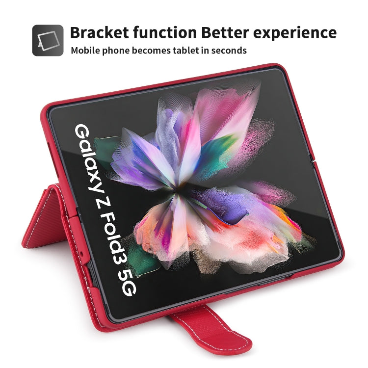 For Samsung Galaxy Z Fold3 5G 2 in 1 Split Folding Leather Phone Case
