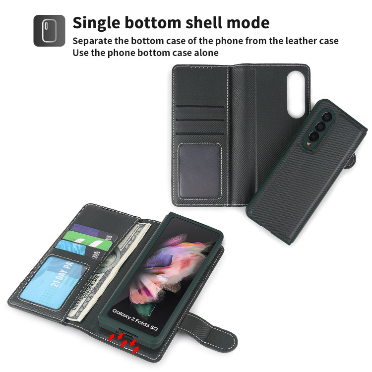 For Samsung Galaxy Z Fold3 5G 2 in 1 Split Folding Leather Phone Case