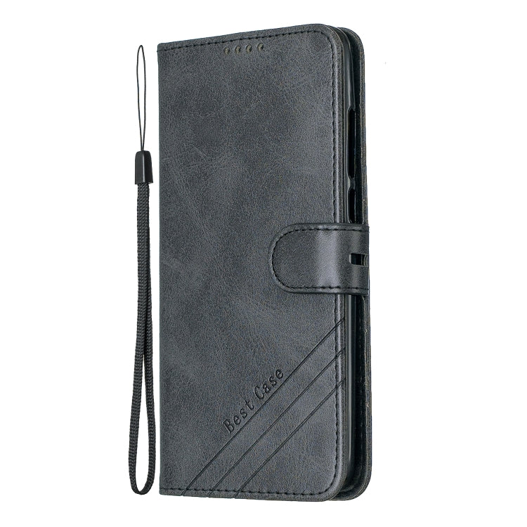 For Xiaomi Mi CC9e Stitching Style 2-Color Cow Texture Horizontal Flip PU Leather Case with Holder & Card Slot & Lanyard