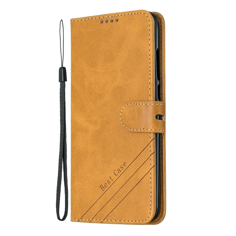 For Xiaomi Mi CC9e Stitching Style 2-Color Cow Texture Horizontal Flip PU Leather Case with Holder & Card Slot & Lanyard