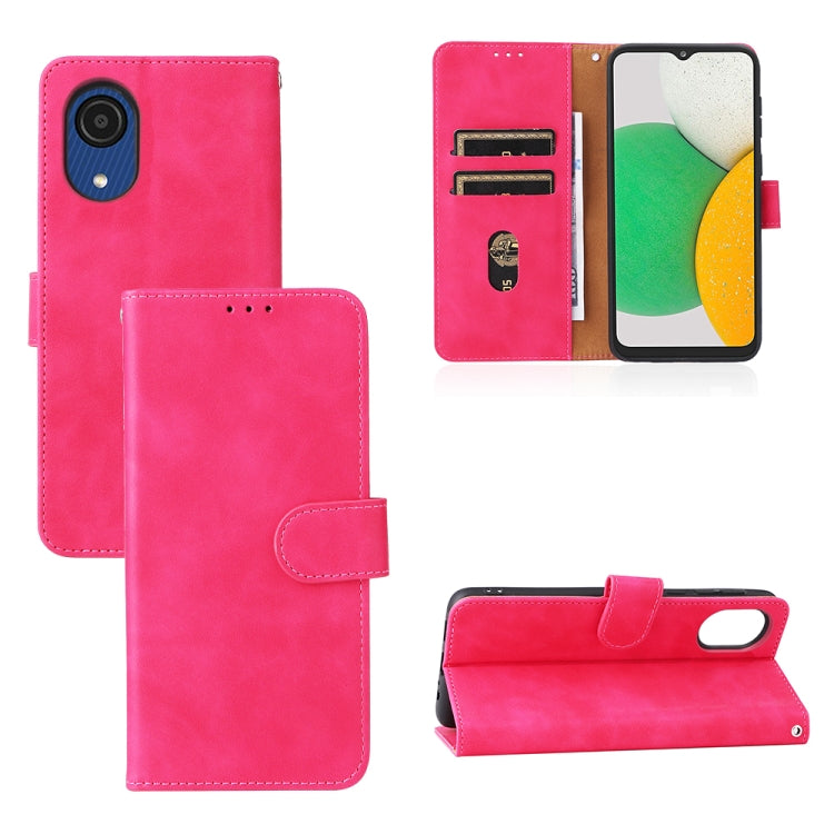 For Samsung Galaxy A03 Core Skin Feel Magnetic Buckle Calf Texture PU Phone Case