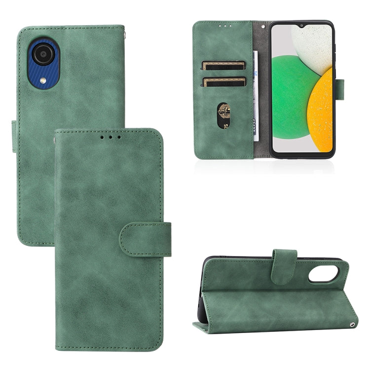 For Samsung Galaxy A03 Core Skin Feel Magnetic Buckle Calf Texture PU Phone Case