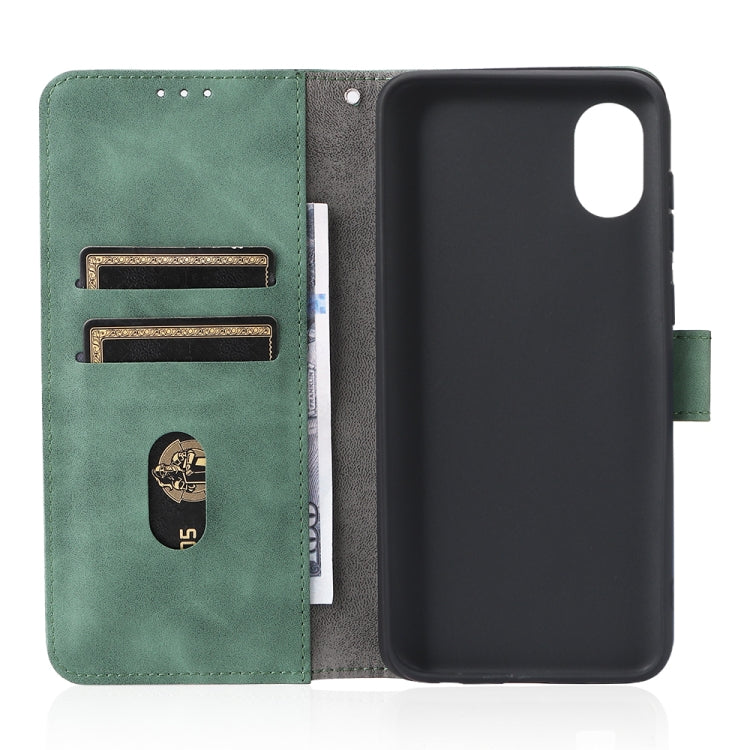 For Samsung Galaxy A03 Core Skin Feel Magnetic Buckle Calf Texture PU Phone Case