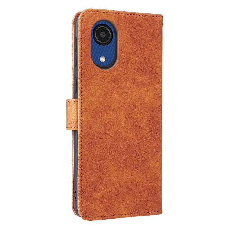For Samsung Galaxy A03 Core Skin Feel Magnetic Buckle Calf Texture PU Phone Case