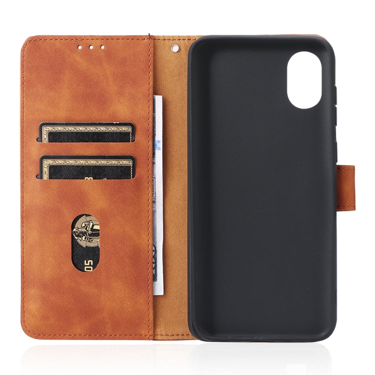 For Samsung Galaxy A03 Core Skin Feel Magnetic Buckle Calf Texture PU Phone Case