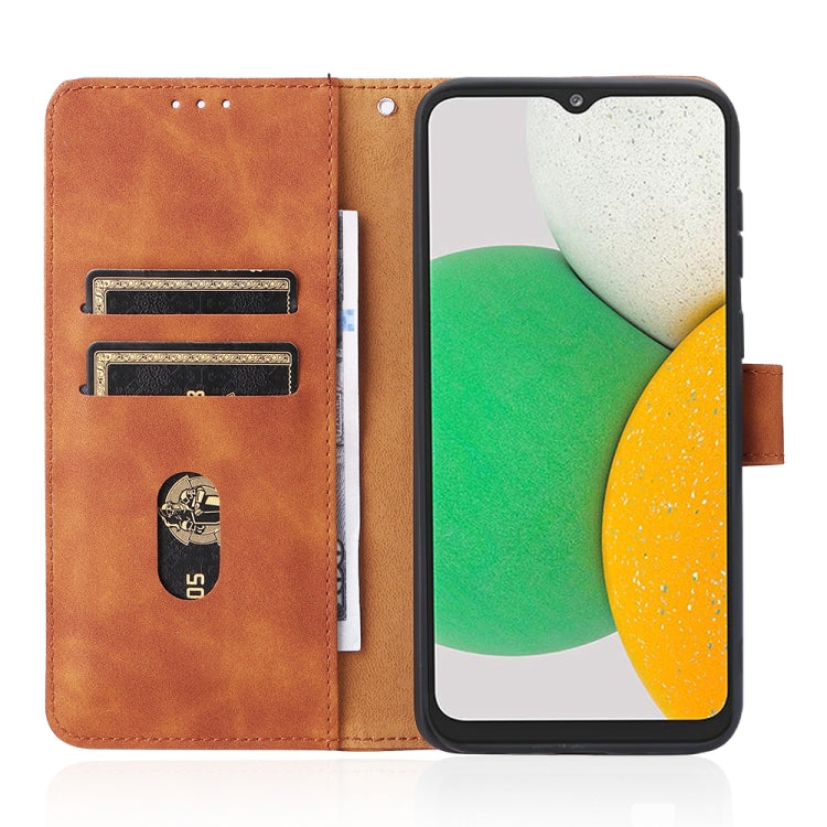 For Samsung Galaxy A03 Core Skin Feel Magnetic Buckle Calf Texture PU Phone Case