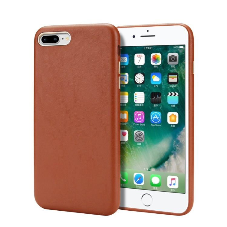 For iPhone 8 Plus & 7 Plus Lambskin Texture Metal Button Four-Corner Full Coverage PC + Metal + PU